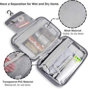 Bolsa de Aseo Colgante Vintage de Fábrica OEM, Bolsa de Viaje de Gran Capacidad, Organizador de Artículos de Aseo y Maquillaje, Bolsa de Cosméticos de Viaje con Cremallera - Product Image 5