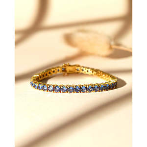 Pulsera redonda de tenis de zirconia tanzanita accesorio de joyería de moda - Product Image 2