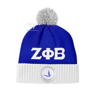 Personnalisé grec Zeta Phi Beta sororité vêtements auto tricoté Jacquard chaud bonnet chapeau d'hiver attirail grec - Product Image 1