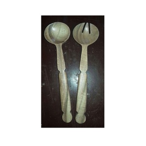 Juego de cubiertos de madera y aluminio de 2 con esmalte para vajilla, cubiertos de madera de tamaño personalizado de mango, juegos de cucharas y tenedores para mesa - Product Image 2