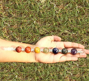 Bâton de guérison en pierre naturelle de qualité supérieure, 7 chakras, pour le Reiki, la méditation, en provenance d'Inde - Product Image 2