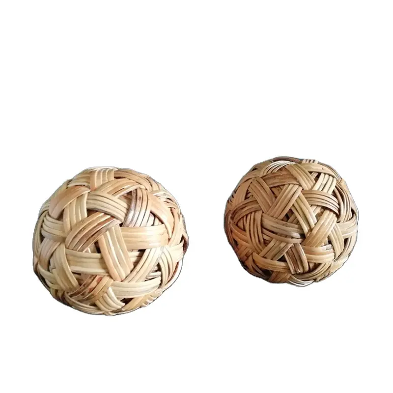 Hot SALe Play Game Football Woven Rattan Ball vintage Home Decorations Light Ball Ornament Decor Wholesale in Bulk