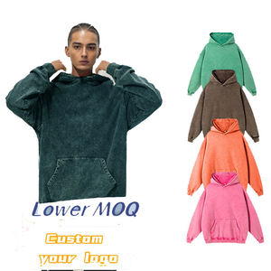Soft 280GSM Custom Printed Embroidered Plain Dyed Hoodies Cotton Lightweight Unisex Sweatshirts Oversized Fit Eco-Friendly - Product Image 1