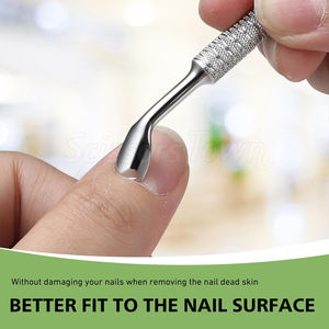 Herramienta profesional para cutículas de uñas con marca personalizada Acero inoxidable de alta calidad para uso en salón - Product Image 2