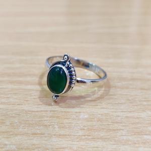 Meilleure vente bague en argent Onyx vert VVS clarté cadeau d'anniversaire de fiançailles pour elle vente en gros directe de l'usine pour les mariages - Product Image 1