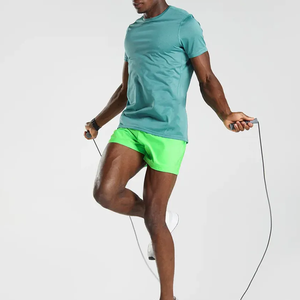 Pantalones cortos de gimnasio informales para entrenamiento de hombre de diseño personalizado pantalones cortos de gimnasio deportivos de playa de poliéster para hombre - Product Image 4