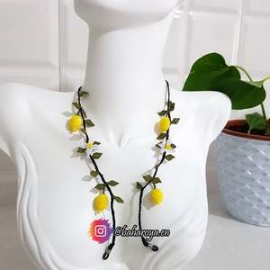 Collier de mode accrocheur citron Oyası İğne İpi - Product Image 1