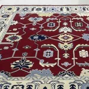 Alfombra Turca Roja Anudada a Mano para Sala de Estar, Decoración del Hogar, Alfombra Antigua para Oficina y Comercio - Product Image 4