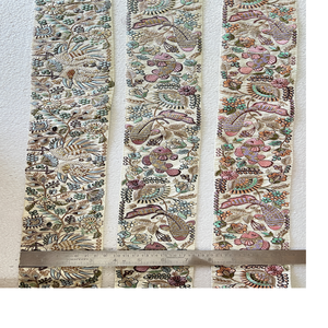 ออกแบบเองทำริบบิ้นปักด้วยเครื่องจักรและผ้าลูกไม้หลากหลายดีไซน์และสีสำหรับชุดแต่งงานที่มีเส้นขอบ zari สีทอง - Product Image 4