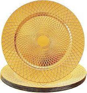 Plaque de serveur de nourriture pour la maison hôtel utilisé plaque de chargeur ronde en bois de luxe pour Table à manger plaque de chargeur en métal - Product Image 6