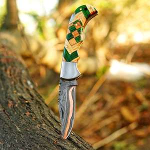 CUIVRE DAMAS Couteau de poche pliant fait main avec manche en bois de rose Cuivre Cadeau d'anniversaire Groomsman Gift - Product Image 4