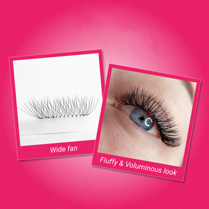 ถาดขนตา CharmLash ขายส่ง พัดขนตาสำเร็จรูป ติดด้วยความร้อน ขนตารัสเซียทำมือ ติดด้วยความร้อน สมมาตร สบาย ไม่มีน้ำมัน - Product Image 1