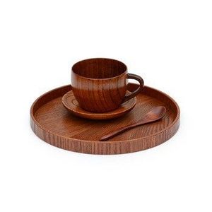 CHARM Plato de ensalada de madera Bandeja para servir Caja de pino Tema de amor Barco ovalado Dulces Galletas Comida Fruta Decoración del hogar Regalo - Product Image 1