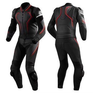 Traje de moto de cuero genuino personalizado Protección de alta calidad Ropa de carreras de autos de motocicleta Traje de cuero de motocicleta - Product Image 3