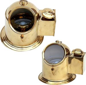 Handmade Shiny Brass Binnacle Helmet Compass Gimballed Vintage Maritime Nautical Decor Modern Sculpture - Product Image 4