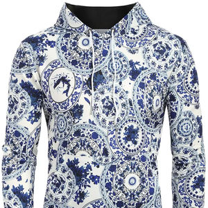 Sudadera con capucha OEM personalizada de alta calidad para hombres Sublimación con estampado completo Tallas grandes Sudaderas con capucha de sublimación con patrón sólido de invierno - Product Image 3