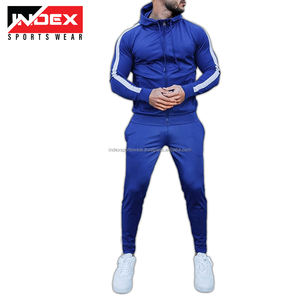 Survêtement d'entraînement de football 2 pièces à séchage rapide pour hommes veste à capuche avec logo personnalisable et découpe automatisée avec logo personnalisé - Product Image 2