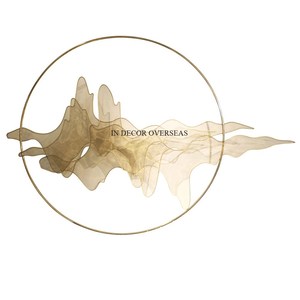 Arte de pared de diseño elegante y elegante chapado en oro de Metal de calidad superior con aspecto llamativo de alta demanda para decoración de bodas y fiestas - Product Image 1