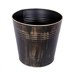 Maceta de Metal Negra Vintage de Diseño para Arreglos de Plantas de Interior, Estilo Contemporáneo para el Hogar y Uso Decorativo, Procedente de la India - Product Image 1