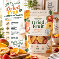Sachet refermable autoportant pour fruits secs et en-cas, sac en aluminium avec fermeture éclair