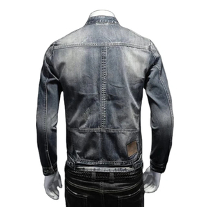 Wholesale Denim <b>Jacket</b> for <b>Men's</b> High Quality Oversized Fashion Casual Wear Breathable <b>Men</b> Denim Jeans <b>Jackets</b> in Low MOQ - Product Image 2