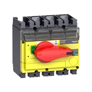 Pour SCHNEIDER ELECTRIC Compact INV250 31186 Sectionneur à visibilité 250A Jaune avec poignée rotative rouge 3 - Product Image 1