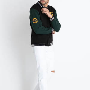 Chaqueta Varsity para Hombre Fashionable Maniac Life – Bordada con Diseño Bold Bang y2k, Sudadera con Capucha y Logotipo Personalizado - Product Image 3