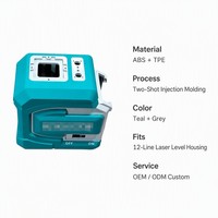 Coque supérieure en plastique ABS TPE surmoulée pour niveau laser 12 lignes, pièce d'instrument moulée par injection en deux phases