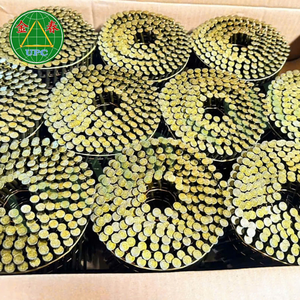 Clavos de paleta de bobina de 2,1x32mm con vástago de tornillo, revestimiento amarillo para fabricación de paletas y precio de fábrica competitivo de Vietnam - Product Image 3