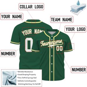 Maillots de baseball 100% polyester personnalisés à séchage rapide uniformes en maille respirante avec nom et numéro - Product Image 5