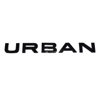 Emblème personnalisé noir brillant Lettre URBAN Badge avec décoration 3D Compatible avec Range Rover Autocollants alphabétiques