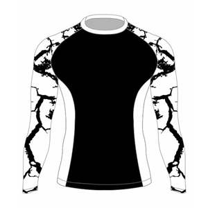 Su propio logotipo Sublimado Manga completa Diseña tu propia camisa de compresión de sublimación Bjj Rash Guard - Product Image 6