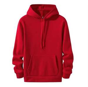 Sudadera con Capucha Lisa para Hombre, Color Sólido, Felpa de Algodón, Ropa Casual de Calle, Sudadera con Capucha Cálida para Invierno - Product Image 3