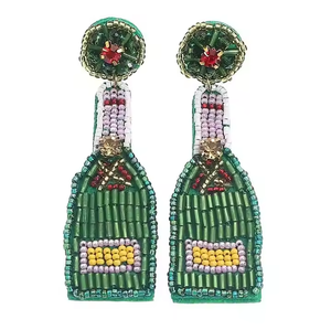 MD ต่างหูแบบห้อยลูกปัดดีไซน์ไม่เหมือนใครสำหรับงานหัตถกรรมต่างหูเม็ดกลมสไตล์คลาสสิกสำหรับงานเลี้ยง - Product Image 1