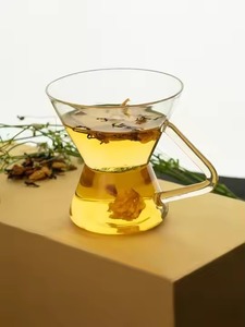 ถ้วยกาแฟแก้วฉนวนกันความร้อนพร้อมที่จับสำหรับเครื่องดื่มร้อนและเย็นรวมทั้งถ้วยชาและจานรอง - Product Image 4