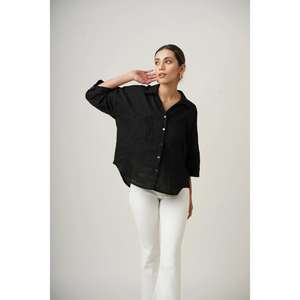 Chemise boutonnée à fleurs et à motifs paisley pour femmes, coupe décontractée, 100% coton, taille naturelle, été, bureau, usage quotidien, chemisier - Product Image 2