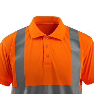 Polo de sécurité personnalisé à haute visibilité réfléchissant bicolore pour hommes, vêtements de travail à haute visibilité, polo de sécurité 100% polyester - Product Image 5