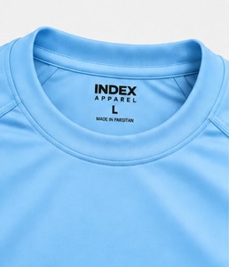 Index Apparel <b>Men's</b> Light Blue <b>Short</b> <b>Sleeve</b> T-Shirt Regular Fit O-Neck Printed Quick Dry Casual Wear - Product Image 3