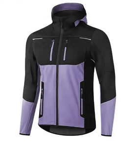 Casual Winter <b>Cycling</b> <b>Jacket</b> Hooded Warm Windbreaker <b>Jacket</b> with Waterproof Windproof Features for Outdoor Hiking and Training - Product Image 4