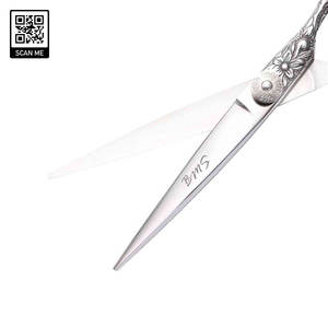 ชุดกรรไกรตัดผมสแตนเลสใหม่ทั้งหมด ด้ามจับแบบออฟเซ็ตที่ออกแบบตามหลักสรีรศาสตร์ คมกริบ ปรับแรงตึงได้ สำหรับช่างผมมืออาชีพ - Product Image 4