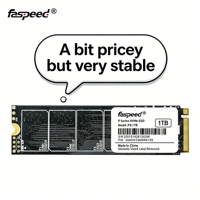 Unidad de Estado Sólido Interna Faspeed PCIe3.0 NVMe 1.3 de 256 GB a 2 TB con Velocidad de Lectura de 3500 MB/s y Velocidad de Escritura de 2700 MB/s para Ordenador