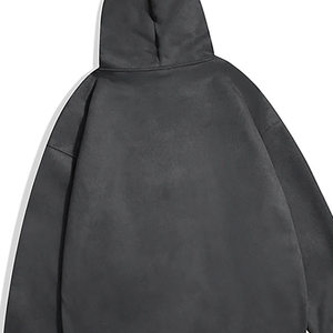 เสื้อฮู้ดผู้ชายสีดำโอเวอร์ไซส์ผ้าฟลีซแบบสวมหัวเสื้อสวมหัวโอเวอร์ไซส์วินเทจผ้าคอตตอนใส่โลโก้แบบออกแบบได้ตามต้องการอบอุ่นใส่ในฤดูหนาวใหม่ - Product Image 6