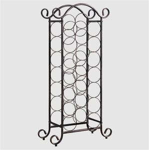 Estante de hierro forjado tradicional para vino, soporte para hogar, restaurante, boda, fiesta decorativa, bar, estante de vino, organizador de almacenamiento de botellas - Product Image 4