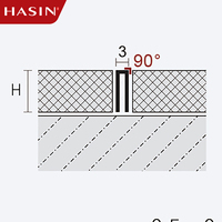 Bandes de transition en acier inoxydable doré en forme de U modernes, vente en gros d'usine, bordures de carrelage pour la décoration des sols pour les hôpitaux
