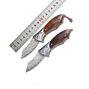 Cuchillo de cocina de hoja fija de acero de Damasco forjado duradero mango de madera proveedor de diseño OEM grado Industrial profesional de Pakistán - Product Image 2