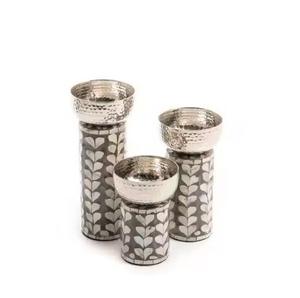 Alta venta de artesanías indias madre de perla soporte de vela Pilar portavelas decoración del hogar Decoración de Navidad suministros a granel - Product Image 1