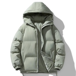 Veste d'hiver pour hommes Parka à capuche épaisse et chaude en toile coréenne noire Streetwear Manteau à bulles colorées de style Hip Hop - Product Image 2