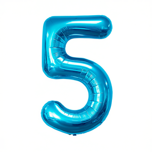 Globo de fiesta Party Love Número Azul N5 100cm Bolsa de 12 piezas - Product Image 2