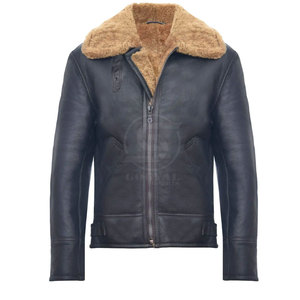 Chaqueta de Cuero de Oveja para Hombre, Nueva Moda, Chaqueta de Invierno para Hombre, Chaqueta de Cuero de Oveja Transpirable - Product Image 1