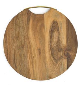 Planche à découper ronde avec poignée, surface épaisse et durable, idéale pour couper, servir le fromage et l'usage quotidien en cuisine - Product Image 3